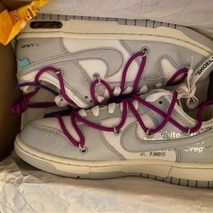Nike x off white lot 28 of 50 .Hyper violet/neutral grey brand new size 6